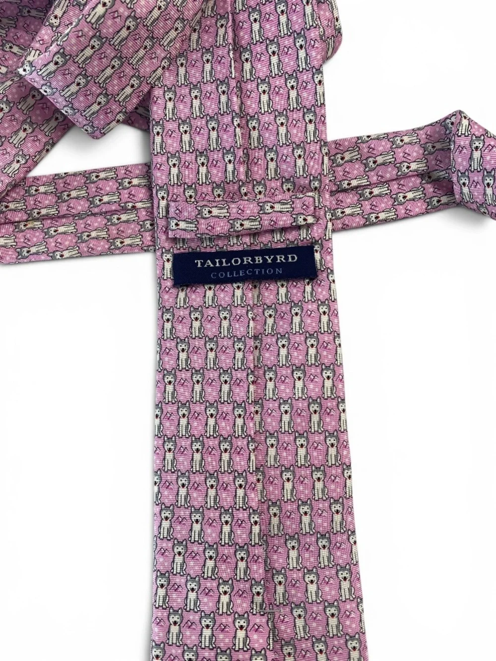 Tailorbyrd Collection Novelty Mens 100% Silk Tie Necktie Siberian Husky Print